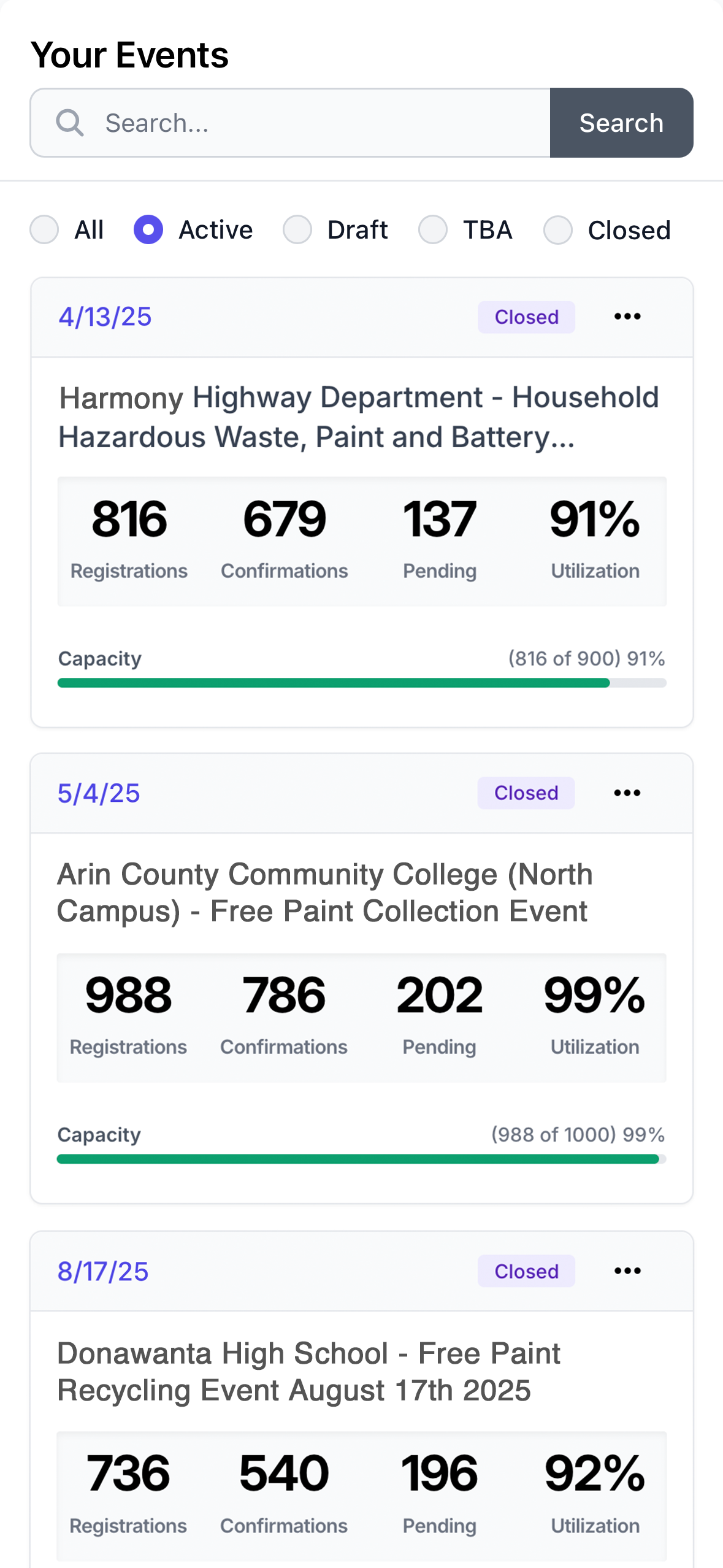 Mobile app screenshot